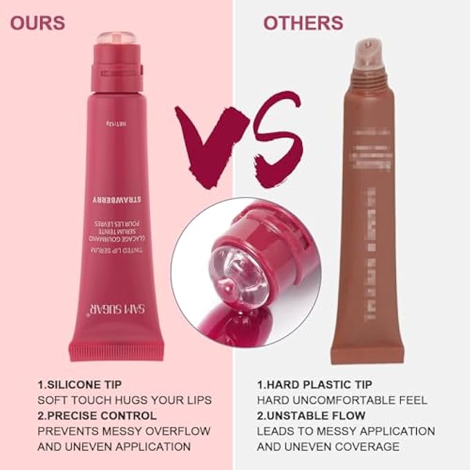 SAM SUGAR 4PCS LIP BALM HYDRATING TINTED LIP GLOSS SET MOISTURIZING LIP BUTTER BALM WITH NATURAL SHINE NON-STICKY LIP CARE FOR DRY LIPS - Image 4